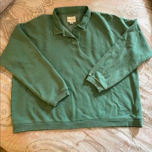 Aerie fleece polo sweatshirt